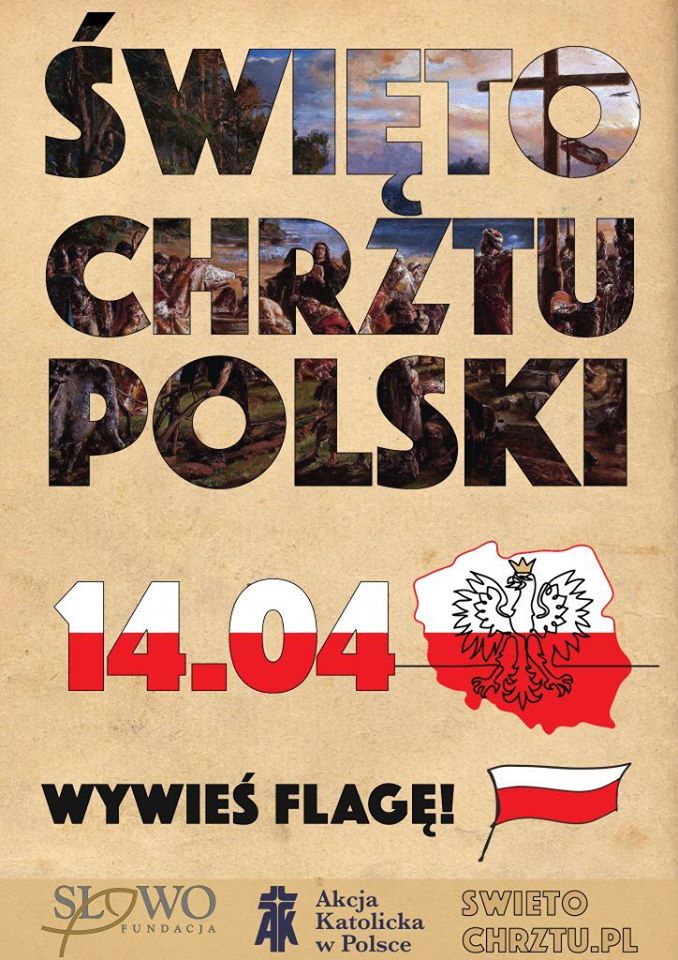 14 kwietnia obchodzimy Święto Chrztu Polski. 1054 lata temu Polska stała się państwem chrześcijańskim.