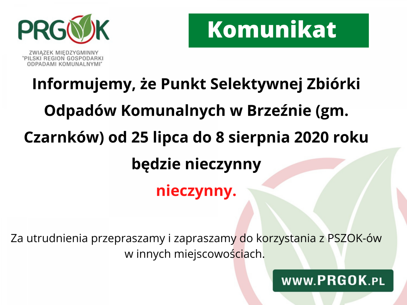 PSZOK w Brzeźie 