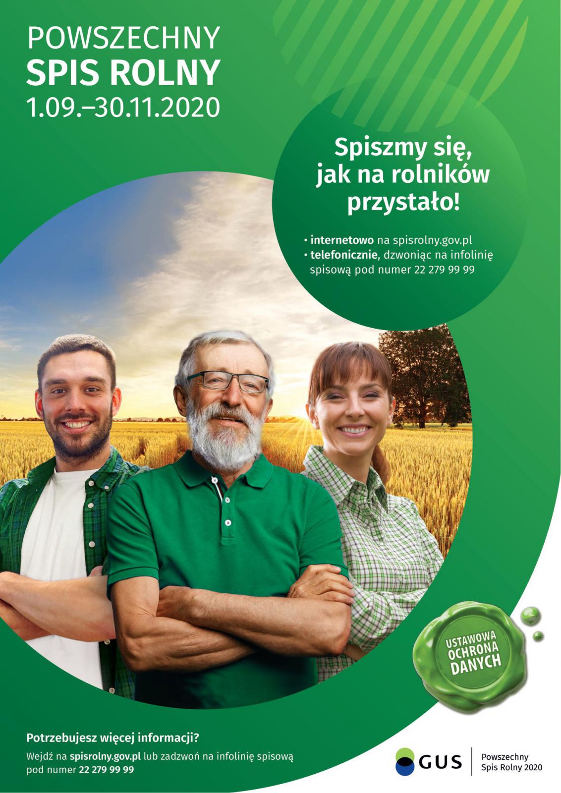 Plakat dotyczący spisu rolnego.