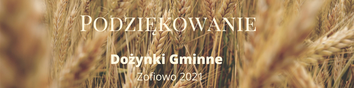 Podziękowanie Wójta Gminy Czarnków 