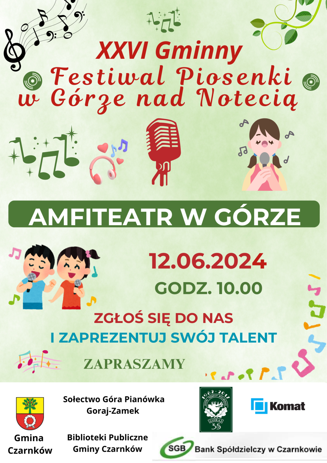 Serdecznie zapraszamy na festiwal Piosenki w Górze 