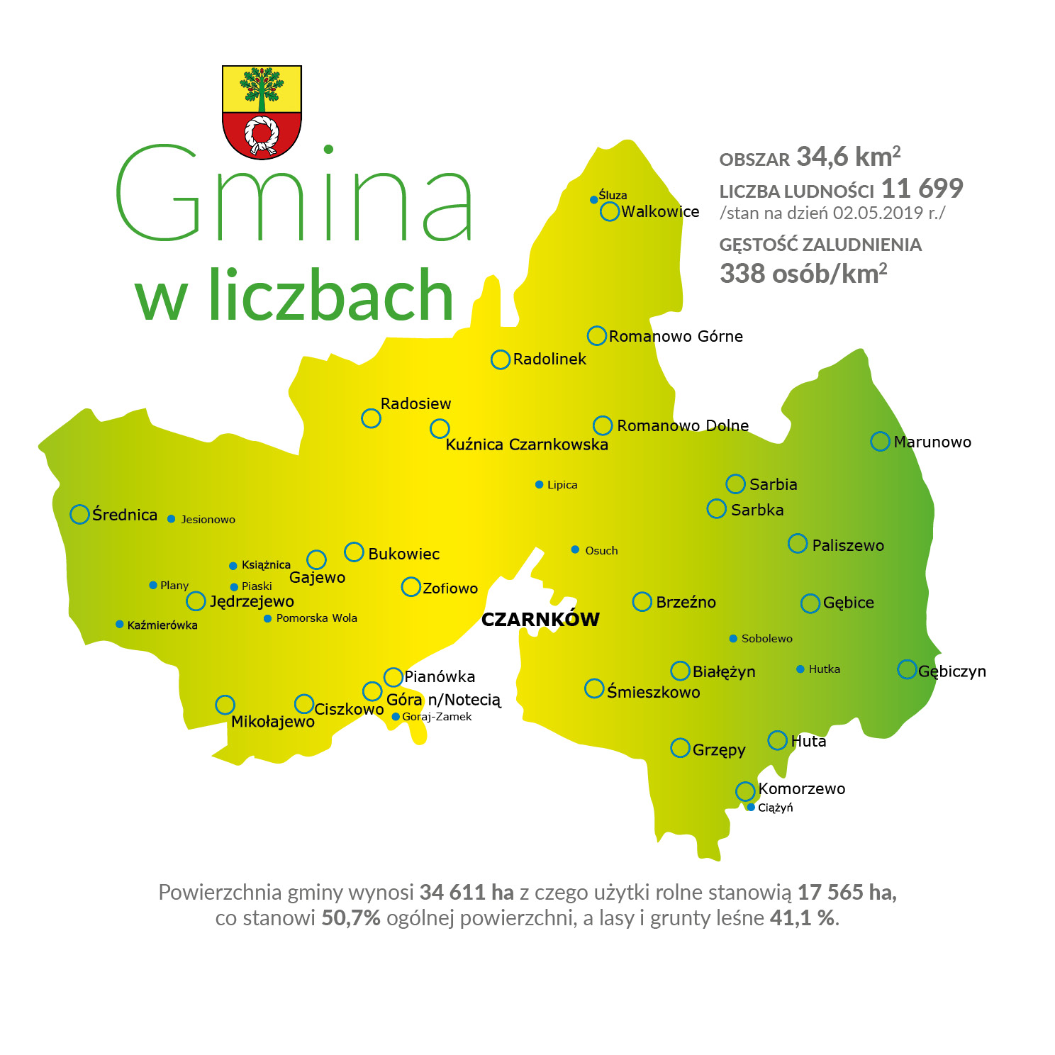 Mapa Gmina Czarnków Bliżej Natury 