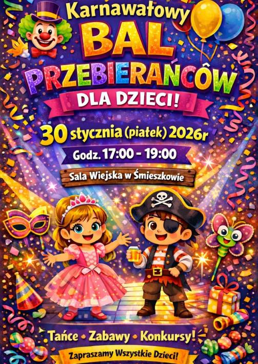Karnawałowy Bal Przebierańców w Śmieszkowie