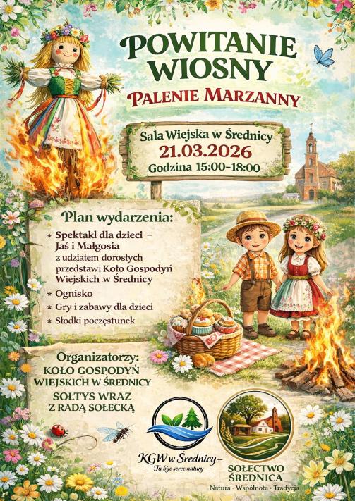 Powitanie Wiosny i Palenie Marzanny w Średnicy