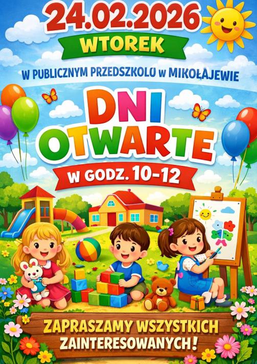 DZIEŃ OTWARTY w Publicznym Przedszkolu w Mikołajewie