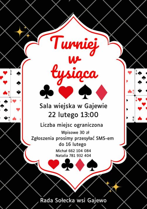 II Turniej w Tysiąca w Gajewie