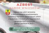 Azbest - nabór wniosków 1-15.08.2025 r.