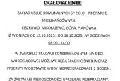 Ogłoszenie dla mieszkańców wsi Ciszkowo, Mikołajewo, Góra i Pianówka!