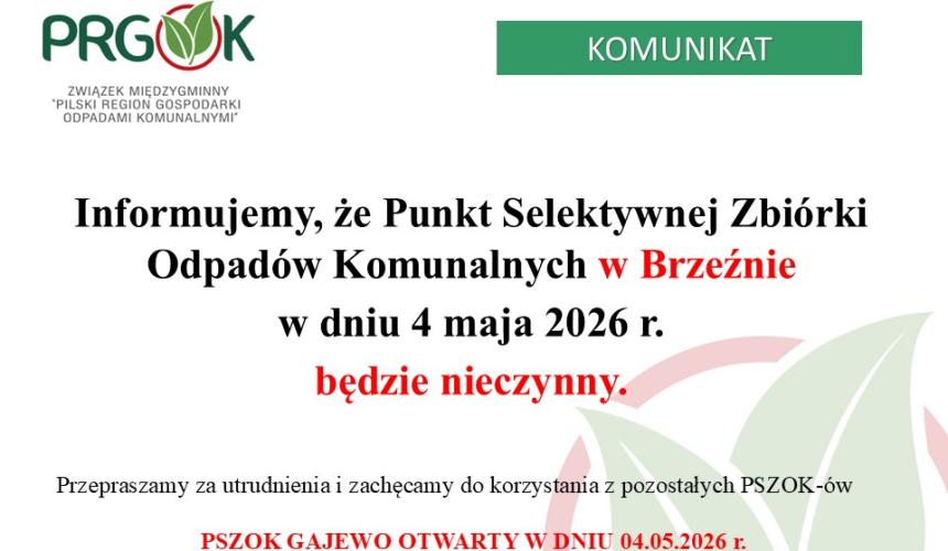 Punkt Selektywnej Zbiórki Odpadów Komunalnych w Brzeźnie (PSZOK)