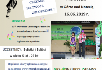 XXIII FESTIWAL PIOSENKI W GÓRZE NAD NOTECIĄ