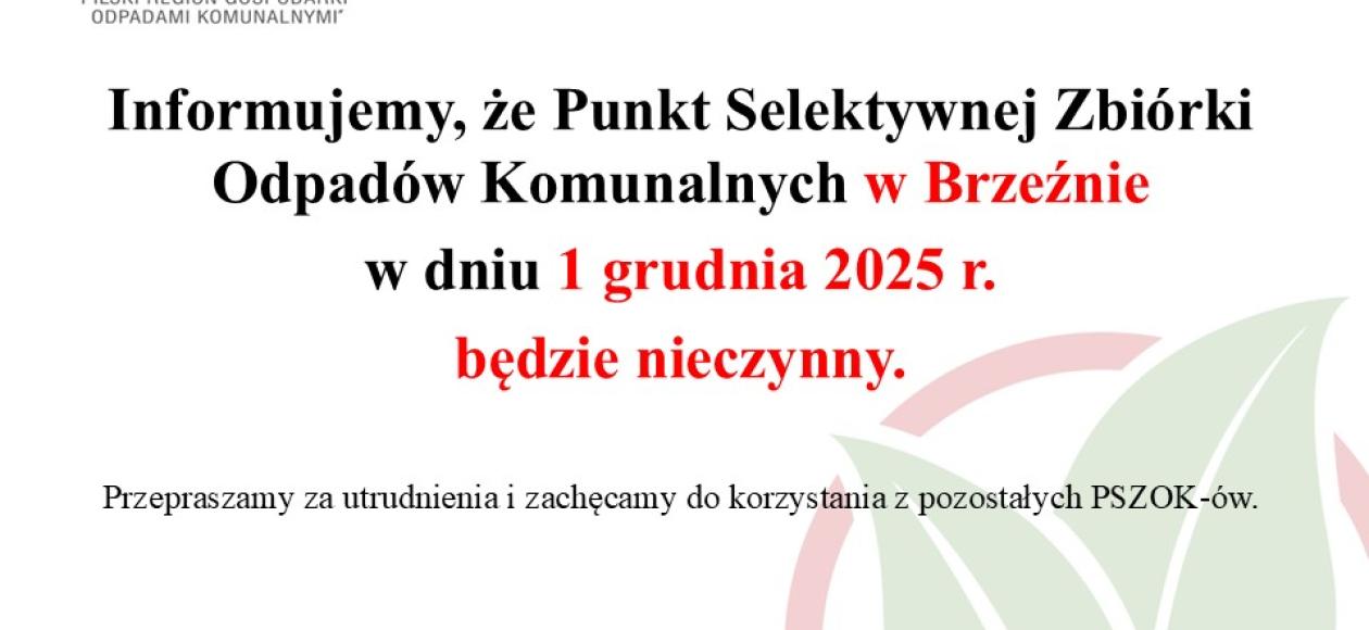 Punkt Selektywnej Zbiórki Odpadów Komunalnych w Brzeźnie (PSZOK)
